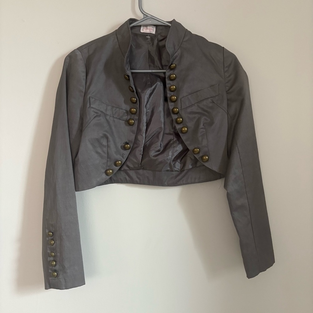 Cropped Military Style Jacket